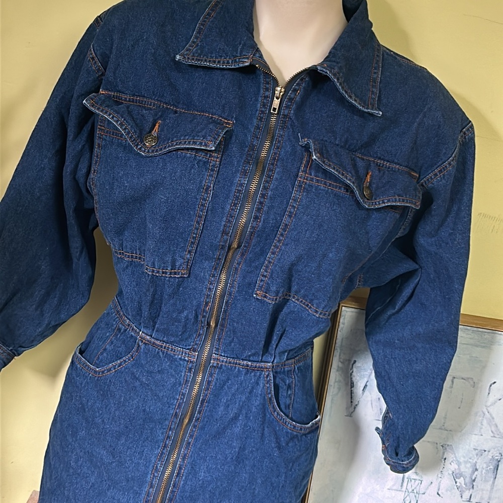 Impromptu Vintage Full Zip Denim Dress